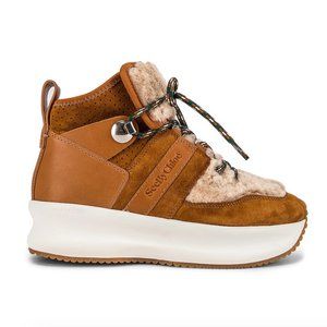 See By Chloe - Casey Boot - Natural Calf & Shearling - Sz 40